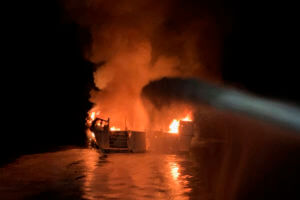 Injured crewman sues boat owner for fiery disaster at sea