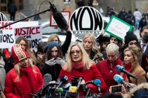 Weinstein’s many accusers follow trial anxiously from afar
