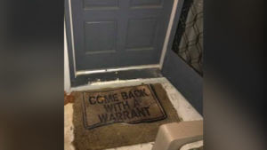 Welcome mat at Florida home seeks warrant and deputies did