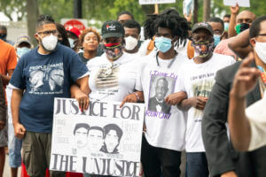 Hundreds demand justice for Arbery at Georgia rally