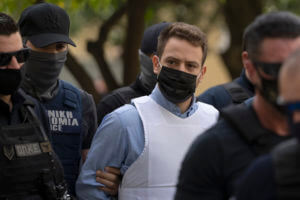 Greek pilot jailed before trial over UK wife’s murder