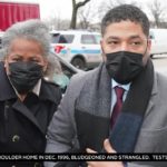 Jussie Smollett outside of court