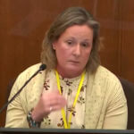 Kim Potter testifies during her trial