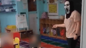 Daycare workers charged, accused of scaring kids with creepy mask