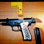 Beretta 9 mm with the grim reaper on the handle was registered to Wagner