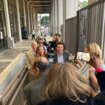 Actor Danny Masterson, middle right, leaves Los Angeles superior Court with his wife