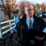 Metro Nashville Police Department spokesperson Don Aaron speaks at the scene of an officer involved shooting on Summit Run Place