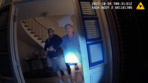 Video shows struggle for hammer during Pelosi attack