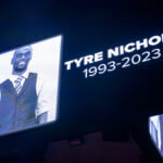 The screen at the Smoothie King Center honors Tyre Nichols