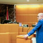 Attorney Bjorn Brunvand speaks in court
