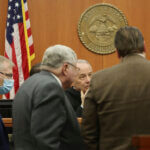 Judge talks with attorneys during Gwyneth Paltrow Ski Crash Case.