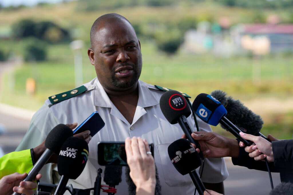 Corrections officer outside Oscar Pistorius Parole Hearing