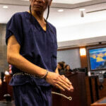 Nathan Chasing Horse walks into court in Las Vegas.