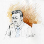 courtroom sketch depicts Brandon Boudreaux