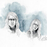 Sketch of Lori Vallow Daybell in court