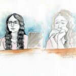 Sketch of Audrey Barattiero testifying against Lori Vallow Daybell.