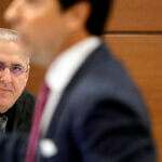 Judge Martin Fein presides at defense attorney Mark Eiglarsh as he gives his closing argument.