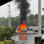 car on fire in Orlando