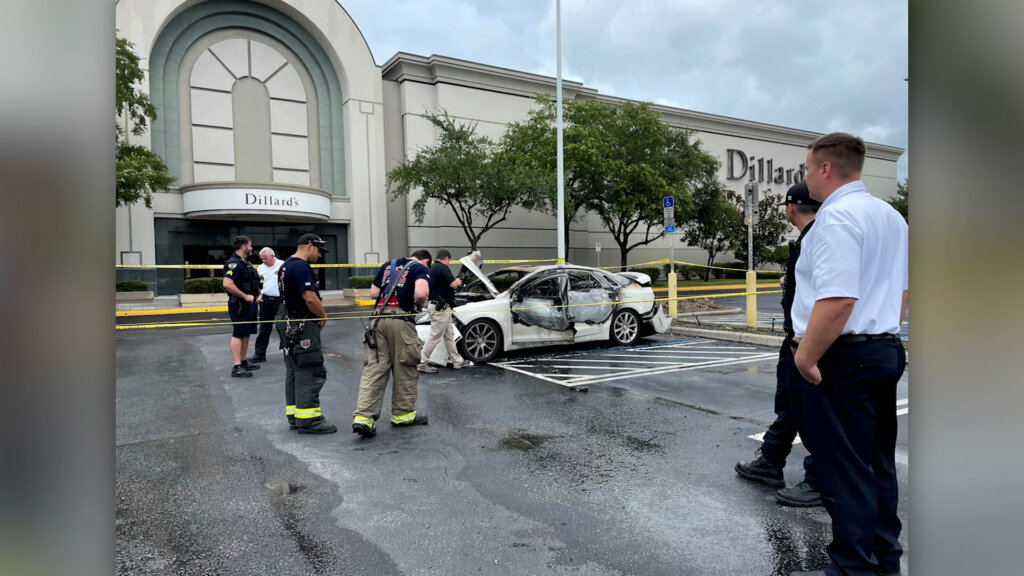 car on fire in Orlando
