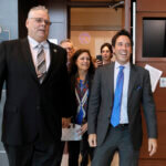 Former Marjory Stoneman Douglas High School School Resource Officer Scot Peterson leaves the courtroom.