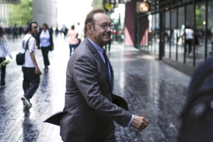 Elton John supports Kevin Spacey at the actor’s sexual assault trial