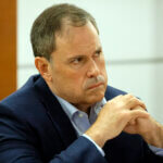 Brent Upchurch, from Upchurch Foods, is shown at the defense table.