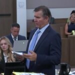 Attorney Gregory Anderson, representing the Kowalski family, delivers the plaintiff's opening statement.