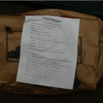 brown paper bag with evidence receipt