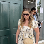 Lindsay Shiver arrives at court in the Bahamas