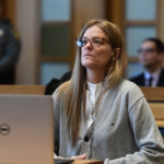 Michelle Troconis sits in court