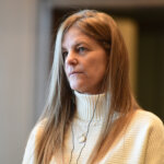 Michelle Troconis sits in court