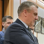 Close up of Brian Smith in court