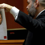 Benjamin Agati shows a mugshot of Adam Montgomery to a witness