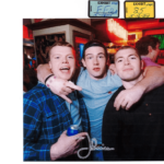 Photo of Colin Albert (middle) with bruised knuckles.