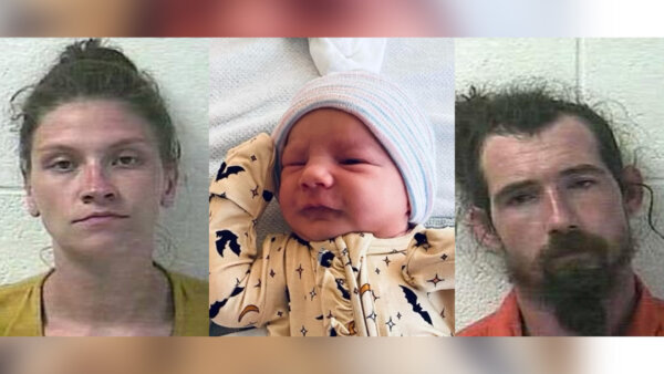 Search underway for missing baby as parents, grandfather face charges