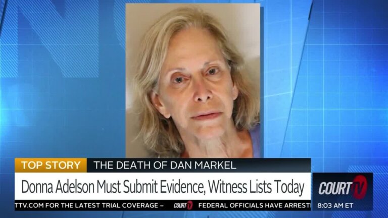 Deadline to Submit Evidence and Witness Lists for Donna Adelson