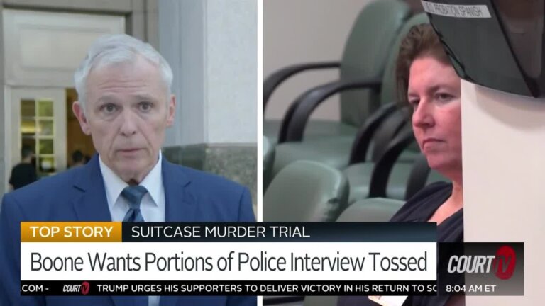 Boone Wants Portions of Police Interview Tossed
