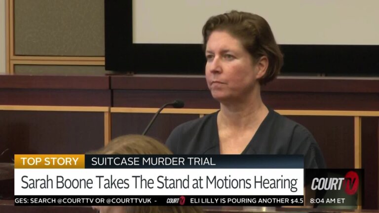 Sarah Boone Takes the Stand During Motions Hearing