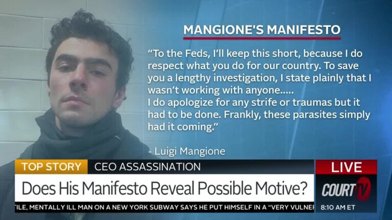Does Luigi Mangione’s Manifesto Reveal Possible Motive?