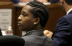Rakim Mayers, aka A$AP Rocky, listens to opening remarks