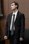 Robert E. Crimo III arrives for his trial in Judge Victoria A. Rossetti's courtroom