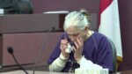 Donna Adelson takes off her glasses in court