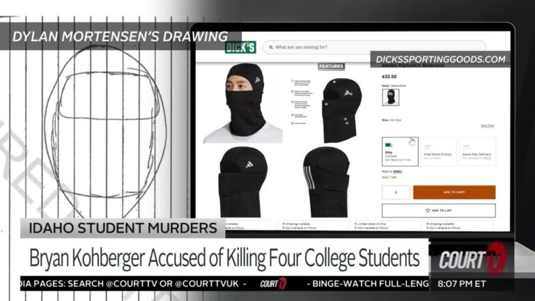 Prosecutors Say Kohberger Bought a Black Balaclava Months Before Murders