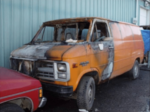 burned orange van