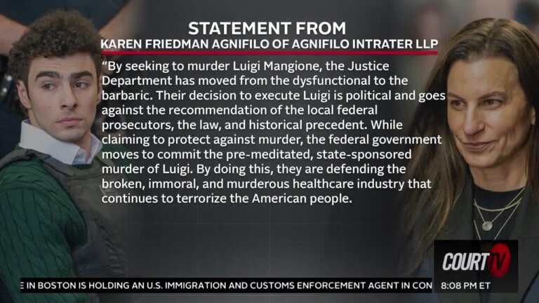 Luigi Mangione's Attorney Lashes Out at Death Penalty Announcement