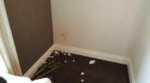 broken glass in a hotel room