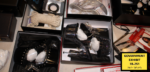 boxes of shoes and rope at diddy's miami home