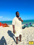 sean diddy combs at the beach