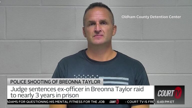 Ex-Officer in Breonna Taylor Raid Sentenced to Nearly 3 Years in Prison