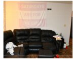 'saturdays are for the girls' hanging over couch